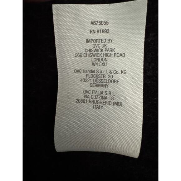 Dennis Basso Black Metallic Knit Sweater Shawl Collar Long Sleeve 1X Relaxed - Picture 11 of 13